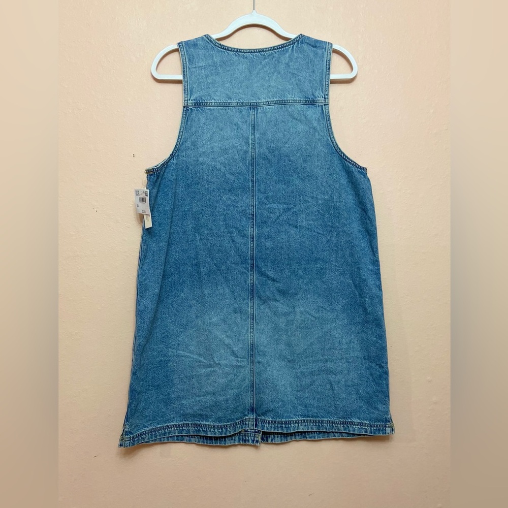 American Eagle Denim V-Neck Pinafore Dress - Picture 6 of 6